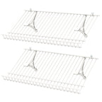 Closet Shelves Wall Mounted Set of 2 Metal Wire Shoe Racks