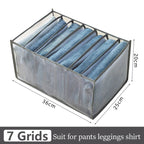 6-Grid Foldable Drawer Divider Underwear Storage Box, Wardrobe Organizer for Bras, Socks & Lingerie, Closet Storage Container
