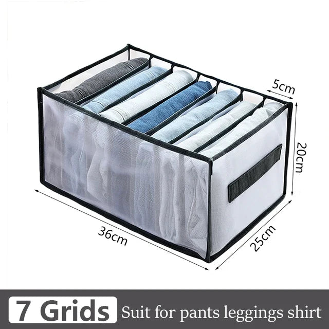Jeans Organization Storage Box | Closet Drawer Organizer for Pants and Clothing