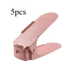 5/10Pcs Adjustable Shoe Stacker Shoe Slots Organizer Shoe Slots Space Saver Double Deck Shoe Rack Holder For Closet Organization