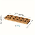 KEMORELA 1PCS Modern Wooden Egg Storage Box - Multi-Compartment Kitchen Organizer for Fresh Eggs Perfect for Home Cooking Baking