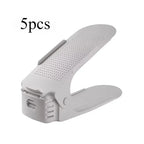 5/10Pcs Adjustable Shoe Stacker Shoe Slots Organizer Shoe Slots Space Saver Double Deck Shoe Rack Holder For Closet Organization