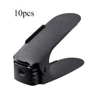 5/10Pcs Adjustable Shoe Stacker Shoe Slots Organizer Shoe Slots Space Saver Double Deck Shoe Rack Holder For Closet Organization