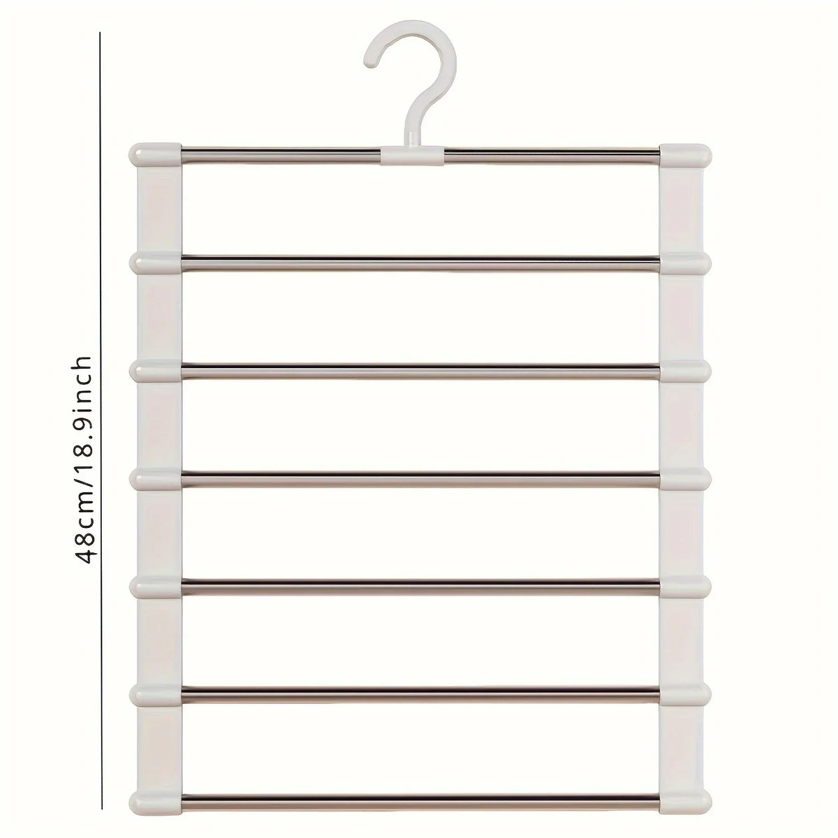 1pc Stainless Steel Space-Saving Foldable Pants Hangers for Jeans, Leggings & Trousers - Closet Organizer