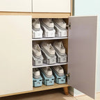 5/10Pcs Adjustable Shoe Stacker Shoe Slots Organizer Shoe Slots Space Saver Double Deck Shoe Rack Holder For Closet Organization