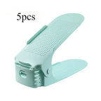 5/10Pcs Adjustable Shoe Stacker Shoe Slots Organizer Shoe Slots Space Saver Double Deck Shoe Rack Holder For Closet Organization