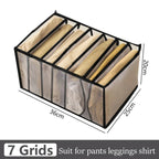 6-Grid Foldable Drawer Divider Underwear Storage Box, Wardrobe Organizer for Bras, Socks & Lingerie, Closet Storage Container