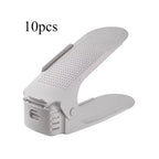 5/10Pcs Adjustable Shoe Stacker Shoe Slots Organizer Shoe Slots Space Saver Double Deck Shoe Rack Holder For Closet Organization