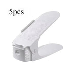 5/10Pcs Adjustable Shoe Stacker Shoe Slots Organizer Shoe Slots Space Saver Double Deck Shoe Rack Holder For Closet Organization