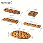 KEMORELA 1PCS Modern Wooden Egg Storage Box - Multi-Compartment Kitchen Organizer for Fresh Eggs Perfect for Home Cooking Baking