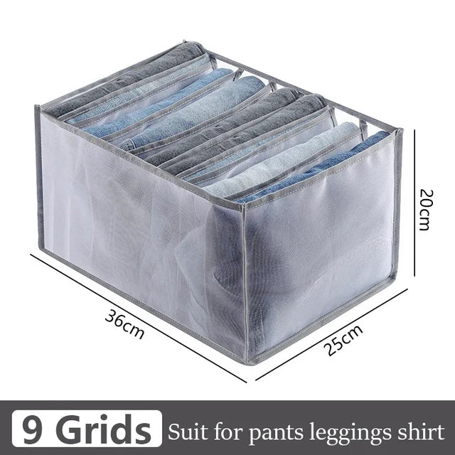 6-Grid Foldable Drawer Divider Underwear Storage Box, Wardrobe Organizer for Bras, Socks & Lingerie, Closet Storage Container