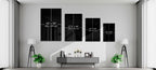 Blue Gray Ink Depth Glass Wall Art